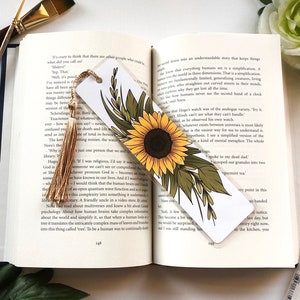 Hand Crafted Sunflower Bookmarks, Bookmark, Reading, Gift for book lovers,
