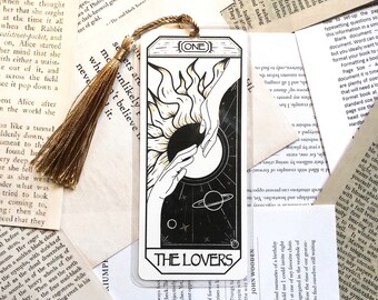 The Lovers Tarot Card Bookmark, Hand Crafted Bookmark, Reading, Gift for book lovers