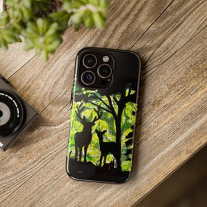 Phone Case, Deer Woods Camo Tough Case for Outdoorsman Hunter Wildlife Lover, Protective Cover, Gift for Nature Enthusiast, Forest Theme