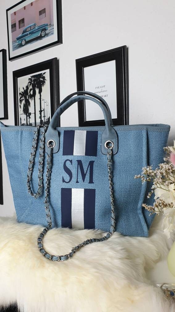 Chanel hessian shop bag