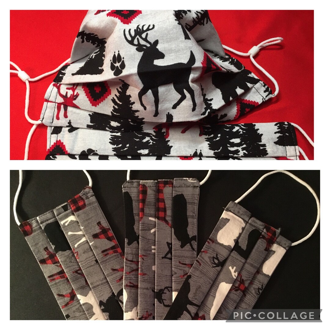 Deer Face Mask Kids and Adult Sizes 2 N 1 Mask Woodsie Etsy