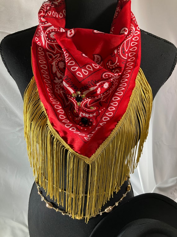 Blinged Bandana Sparkling Bursts, Handmade Bling Headscarf, Women main image 3