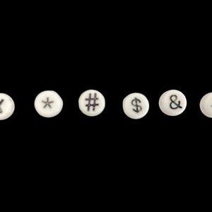 Symbol Beads: DIY Bracelet Charms - X & +
