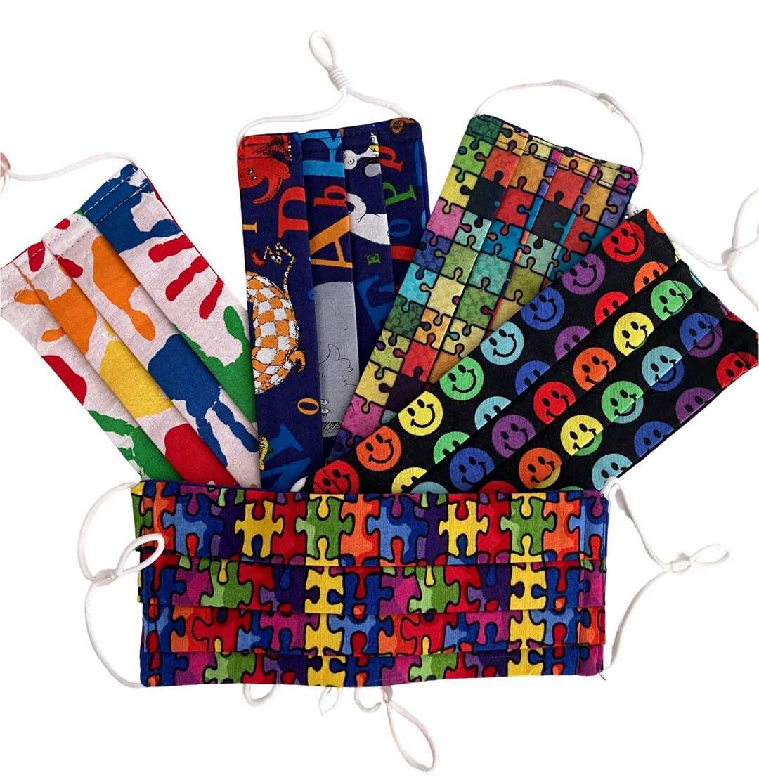 Spectrum~autism~teacher ~puzzle~hand Prints~ Happy Faces Mask ...