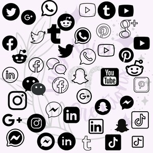 Social Media Icons ,SVG, PNG, Social Media Icons Bundle, Digital Download, Instant Download