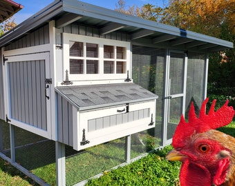 7x14 Chicken Coop with Chicken Run Plans, Detailed CAD Drawings, DIY Blueprint. Ultimate Chicken Coop Guide PDF. Instant download.