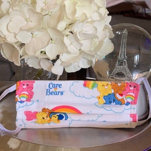 Care Bears plissettata maschera facciale riutilizzabile con anello auricolare regolabile filtro bambino adolescente adulto