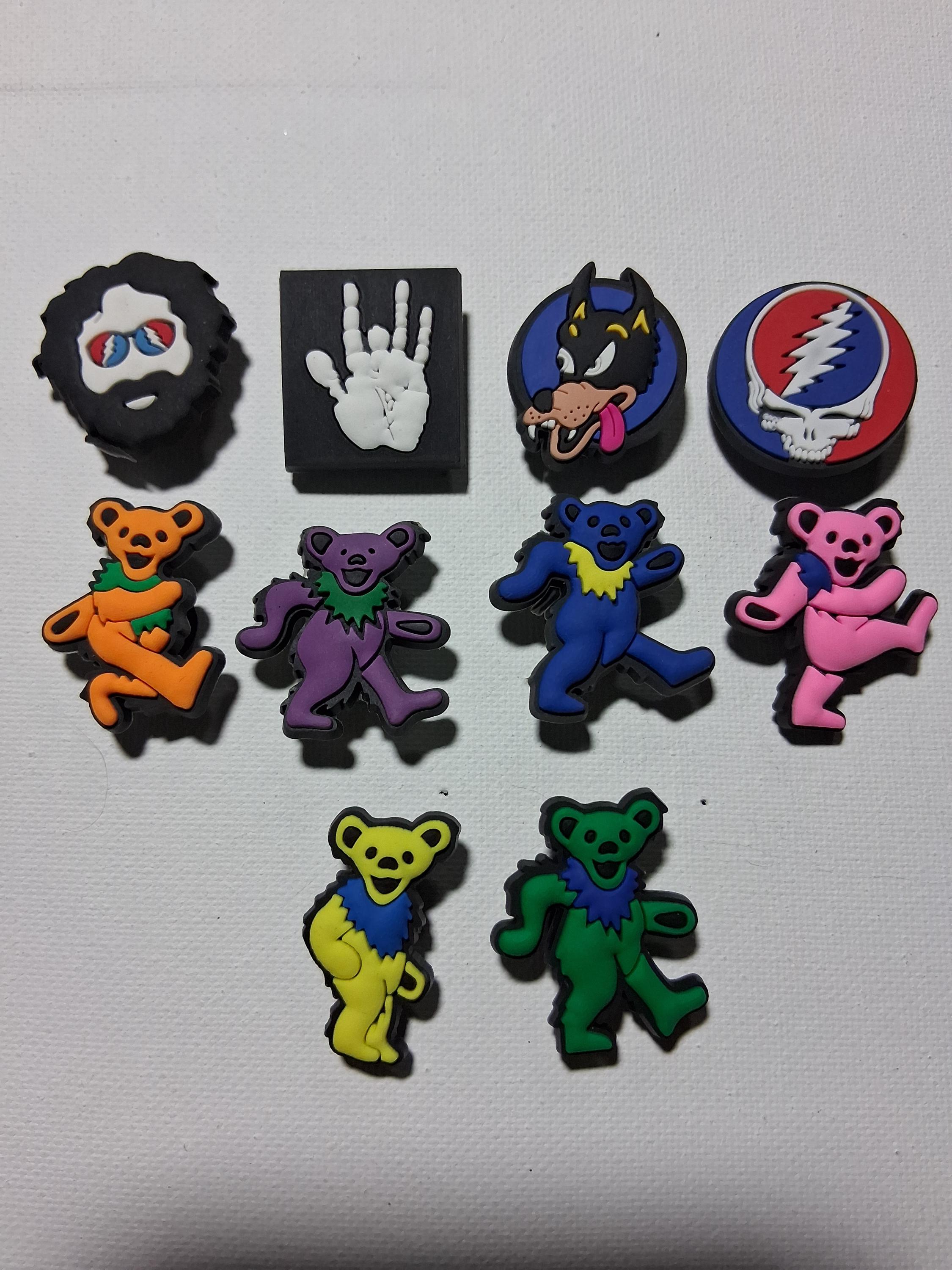 grateful dead croc buttons
