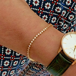 14k Rose Gold Cubic Zirconia Bracelet: Italian El Greco Luxury Gift