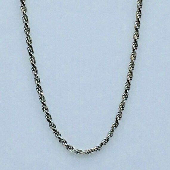 Rope chain 14k white gold best sale