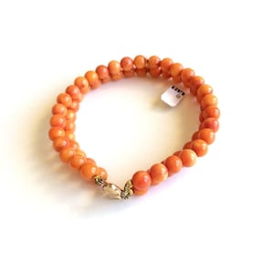 14k gouden armband met rode koraalkralen: Grieks handgemaakt luxe cadeau