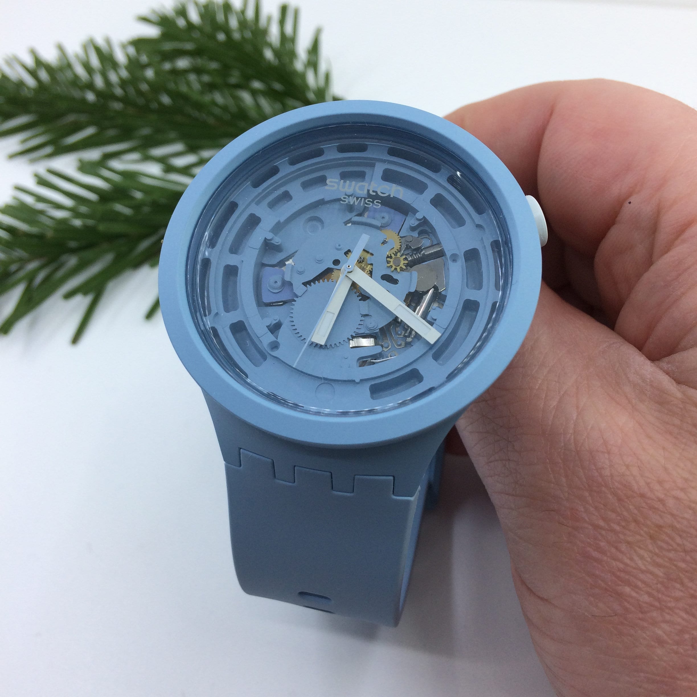 Reloj SWATCH Unisex C-Azul Correa Caucho SB03N100 Nuevo en Caja