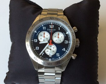 Tissot PRS 516 Chronograph, Blue Dial, Stainless Steel Brand New