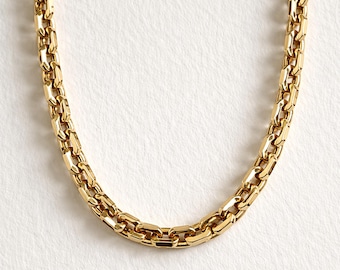 Collar de cadena tipo cable de oro amarillo de 14 quilates de 24,4 pulgadas