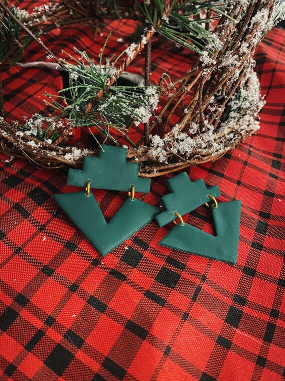 Emerald Winter Pine Studs