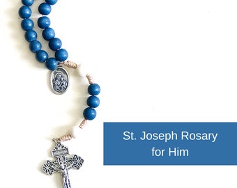St. JOSEPH ROSARY For HIM  | Catholic Gift | Catholic Wedding | Catholic Anniversary | Catholic Father | Catholic Husband