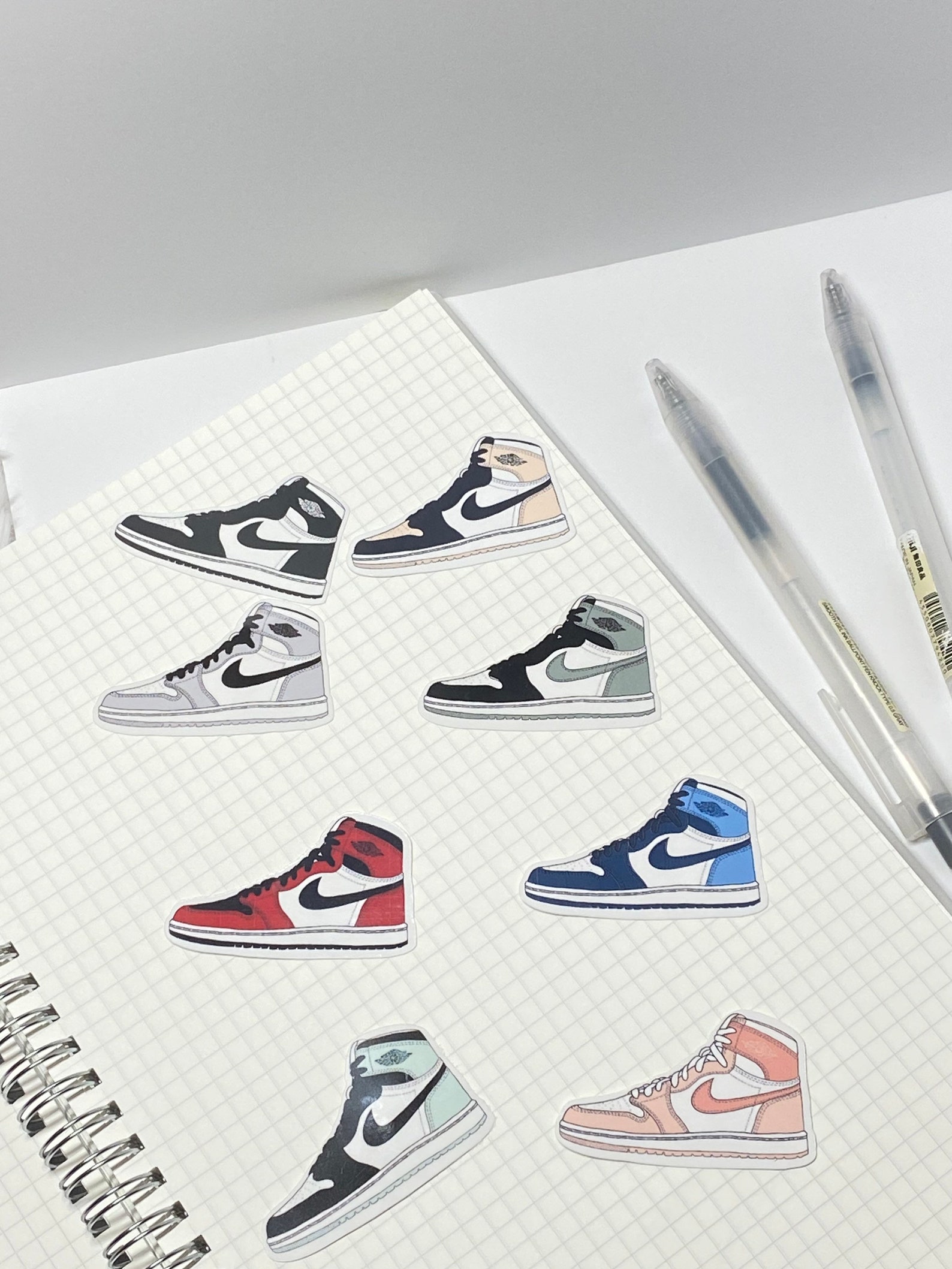 Super Adorable Air Jordan 1 stickers // Vintage Stickers Etsy