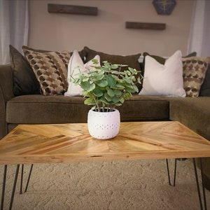 Chevron Coffee Table, Herringbone Coffee Table, Custom Woodworking Coffee Table, Coffee Table, Farmhouse Decor Coffee Table