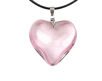 roze glazen hartketting | y2k grunge ketting hart choker | roze hart ketting | dikke gezwollen hart hanger ketting | Emo-ketting uit de jaren 90