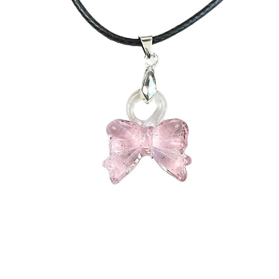 Pink sale bow choker