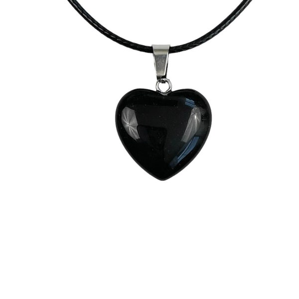 collier coeur en verre noir | y2k grunge collier tour de cou coeur | collier coeur noir | collier pendentif coeur gonflé épais | Tour de cou emo des années 90