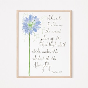 Psalm 91:1 downloadbare afdruk