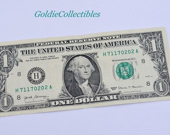 One Dollar Bill Etsy