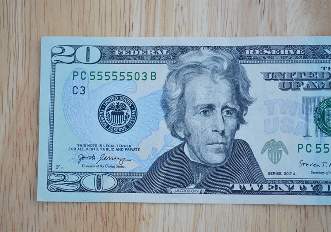Trinary 20 Dollar Bill Fancy Serial Number Collectible US Etsy