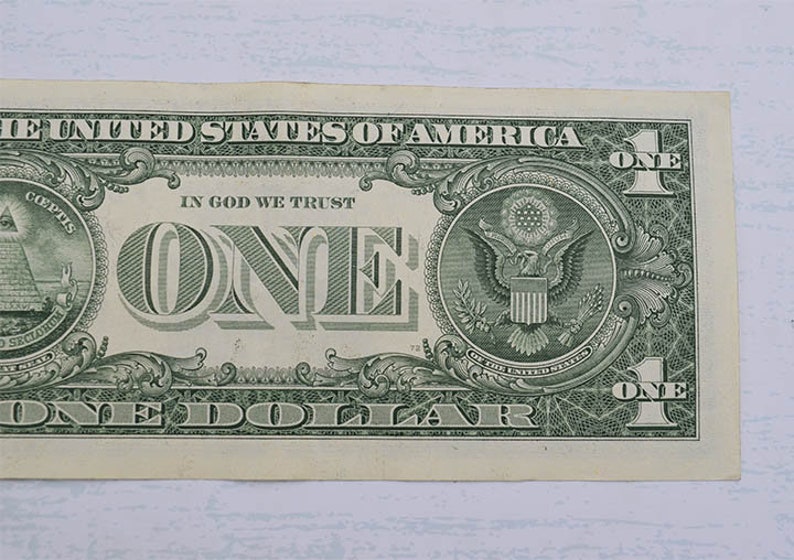 1 Dollar Bill Collectible Rare One Dollar Fancy Serial Number Etsy