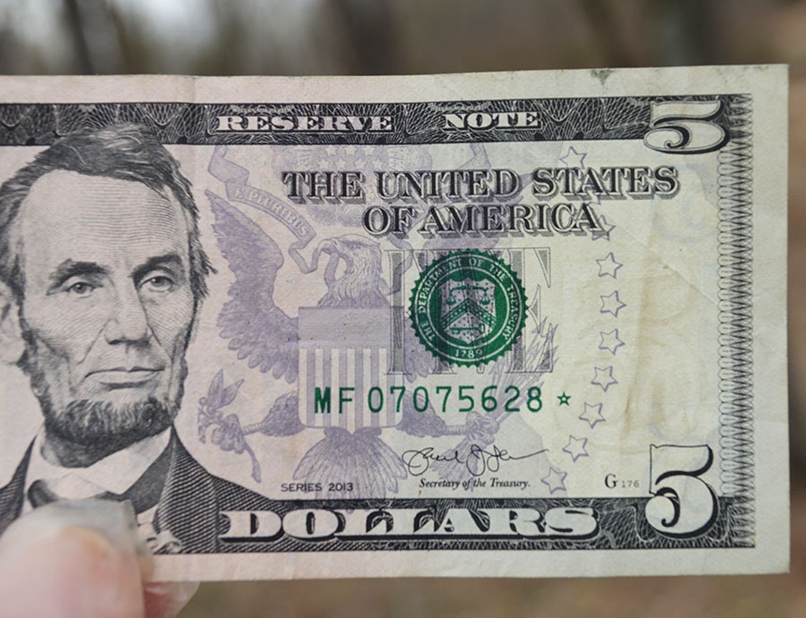 5 Dollar Star Bill Rare Five Dollar Fancy Serial Number Etsy