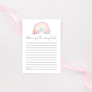 Conseils arc-en-ciel pour les futures mamans | Jeu de baby-douche arc-en-ciel modifiable |  | de signature de téléchargement instantané templett | N18