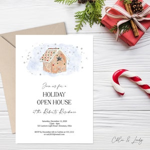 Holiday Open House Invitation | Neighborhood Christmas Party Invitation | Holiday Party Invitation |  Templett | Instant Download | N63