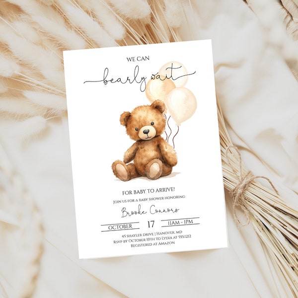 Barely Can Wait Shower Invitation Etsy