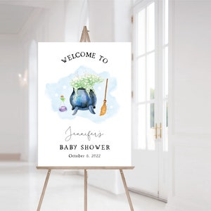 Junge Halloween Baby Shower Willkommensschild | Gender Neutral Baby Shower Zeichen | Sofort Download Templett | n169