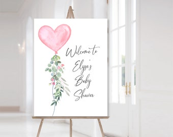 Sweetheart Baby Shower Welcome Sign Template | Valentine Baby Shower Sign | Instant Download | Printable | N123