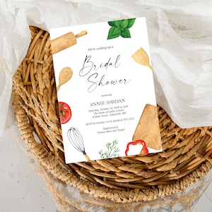 Kitchen Shower Invitation | Stock the Kitchen Invitation | Cooking Bridal Shower Invite | N426