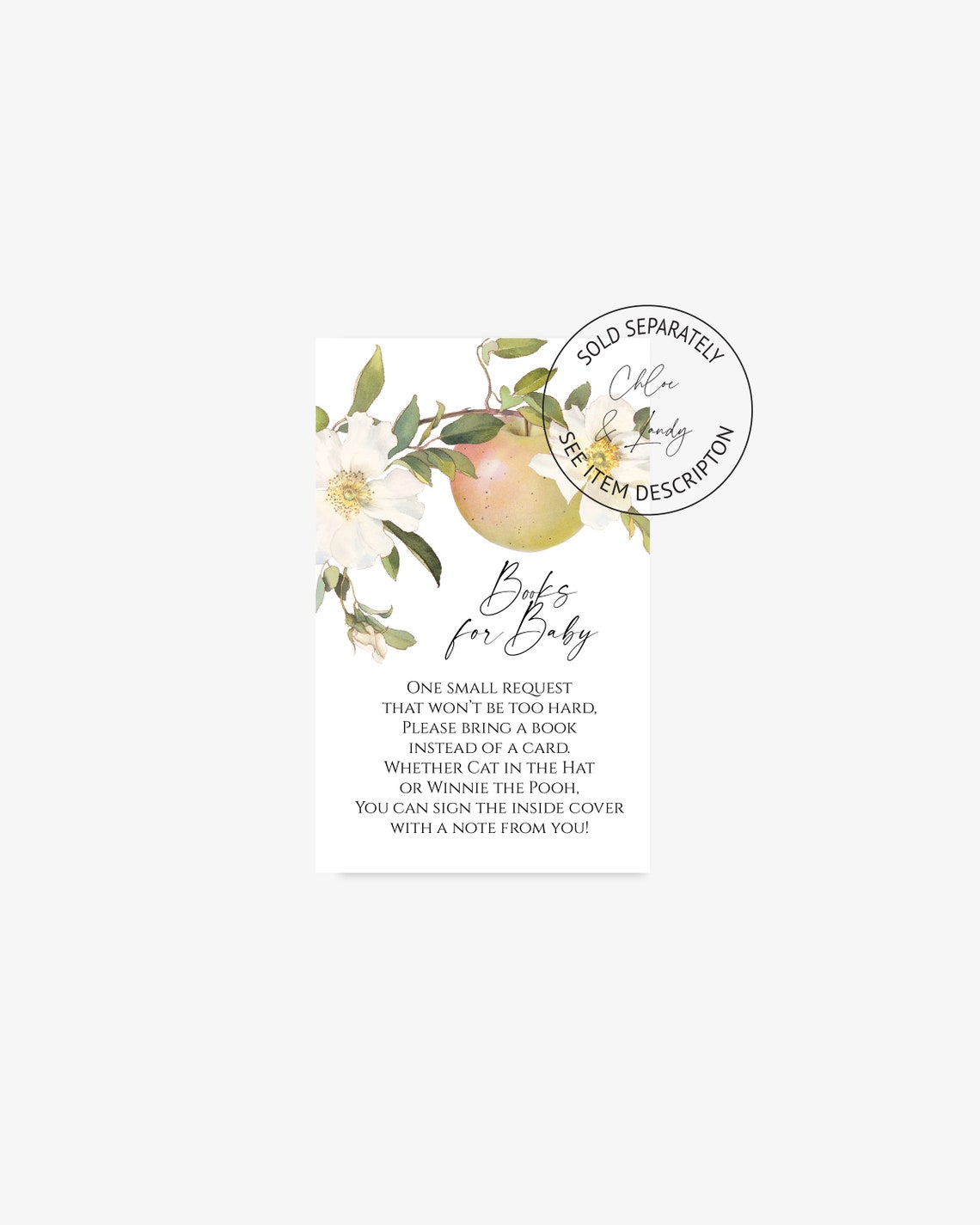 Green Apple Baby Shower Invitation Apple of My Eye Baby Etsy