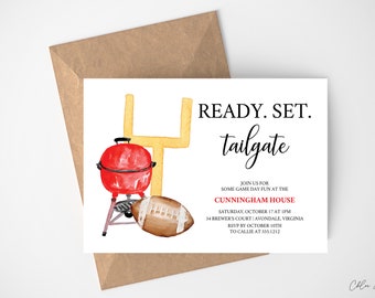 Tailgate Party Invitation | Football Invitation | Football Birthday Party Invite | Instant Download | Super Bowl Invite | N89