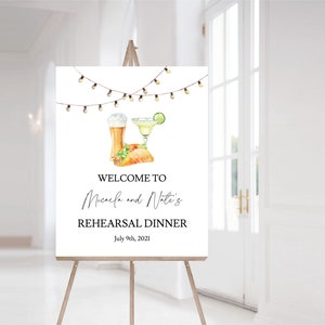 Taco Rehearsal Dinner Sign Fiesta Welcome Sign Tacos Engagement Party Sign Instant Download Sign N140m image 1