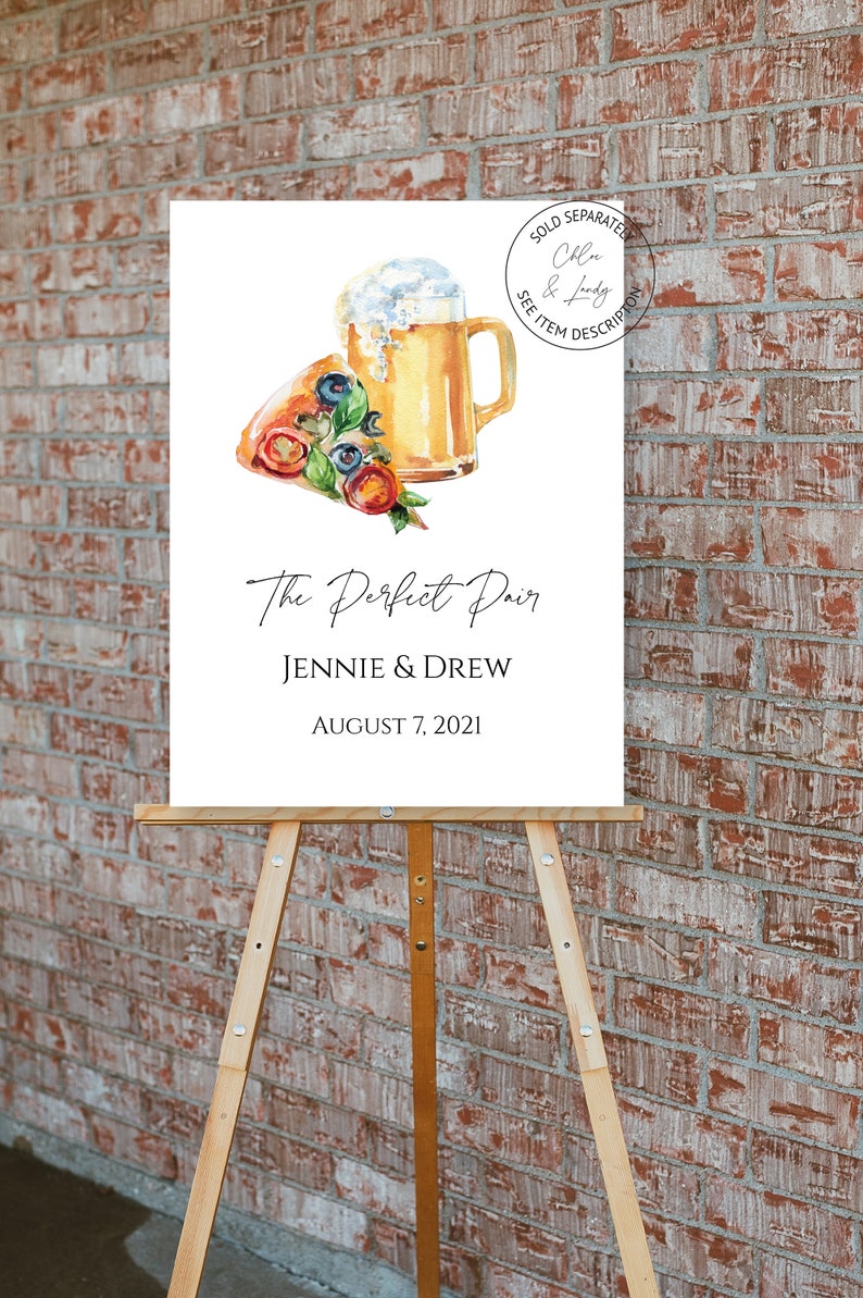 Pizza and Beer Invitation Engagement Party Invitation Pizza Rehearsal Dinner Invite N177 image 5