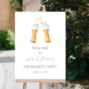 Brewery Shower Welcome Sign | Beer Engagement Party Welcome Sign | Beer Couples Shower Sign | N61