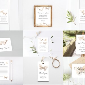 Gender Neutral Baby Shower Bundle | Butterfly Baby Shower Invitation | Butterfly Baby Shower Package | Instant Download | N76