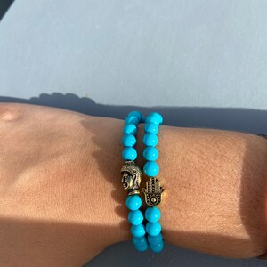 Indigo hamsa & buddha set