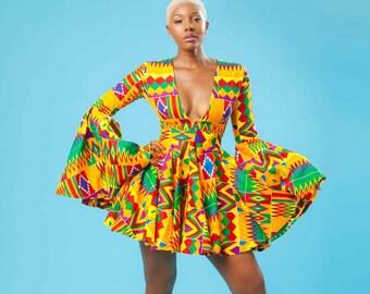 african pattern dress