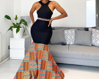 African Print Sibho Evening Dress