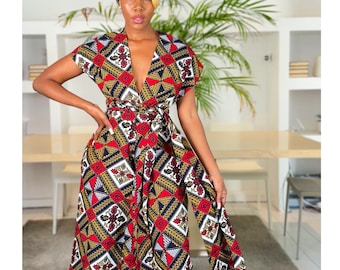 African Jumpsuit , Ankara Jumpsuit , African Gown, African Dress