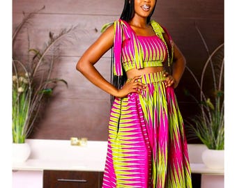 African Print Palazo Trousers & Top Asante, African clothing, Ankara top and trousers, African print dress, Ankara clothing, Kente clothing