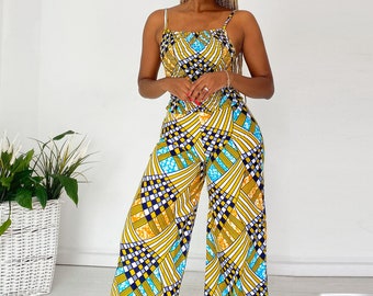 African Print Tanaka Top & Trousers Set