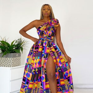 African Print Venenzia Maxi Dress