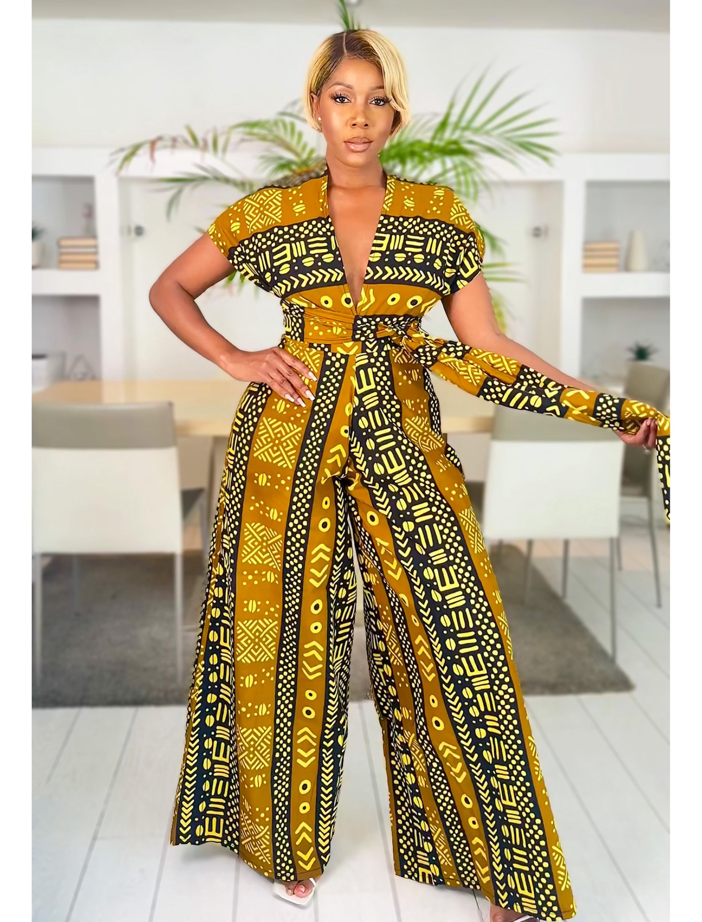 African Print Infinity Jumpsuit Malaika, Ankara Clothing, African